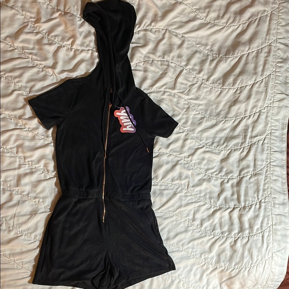 Yitty Terry Short Onesie Romper with Zipper